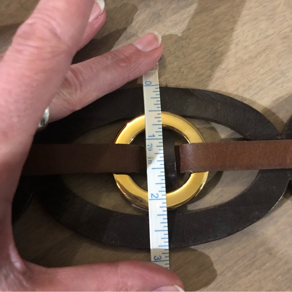 Belt Brave genuine brown & gold 32 - Picture 6 of 8